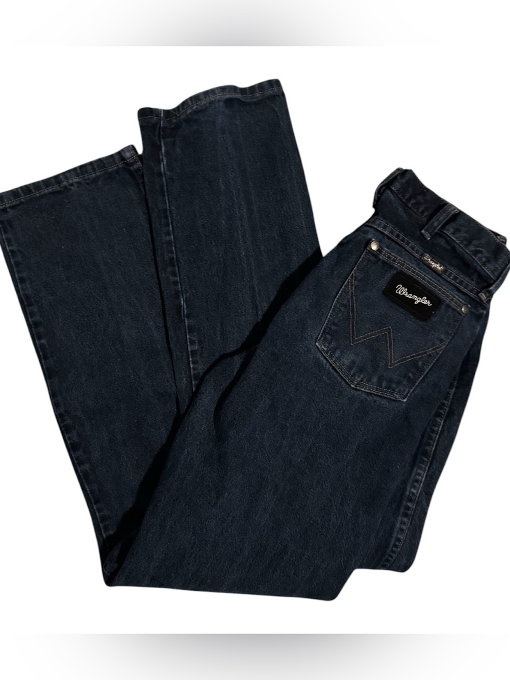 Wrangler Men’s Dark Wash Cowboy Cut Classic Western Straight Denim Jeans 31 x 32